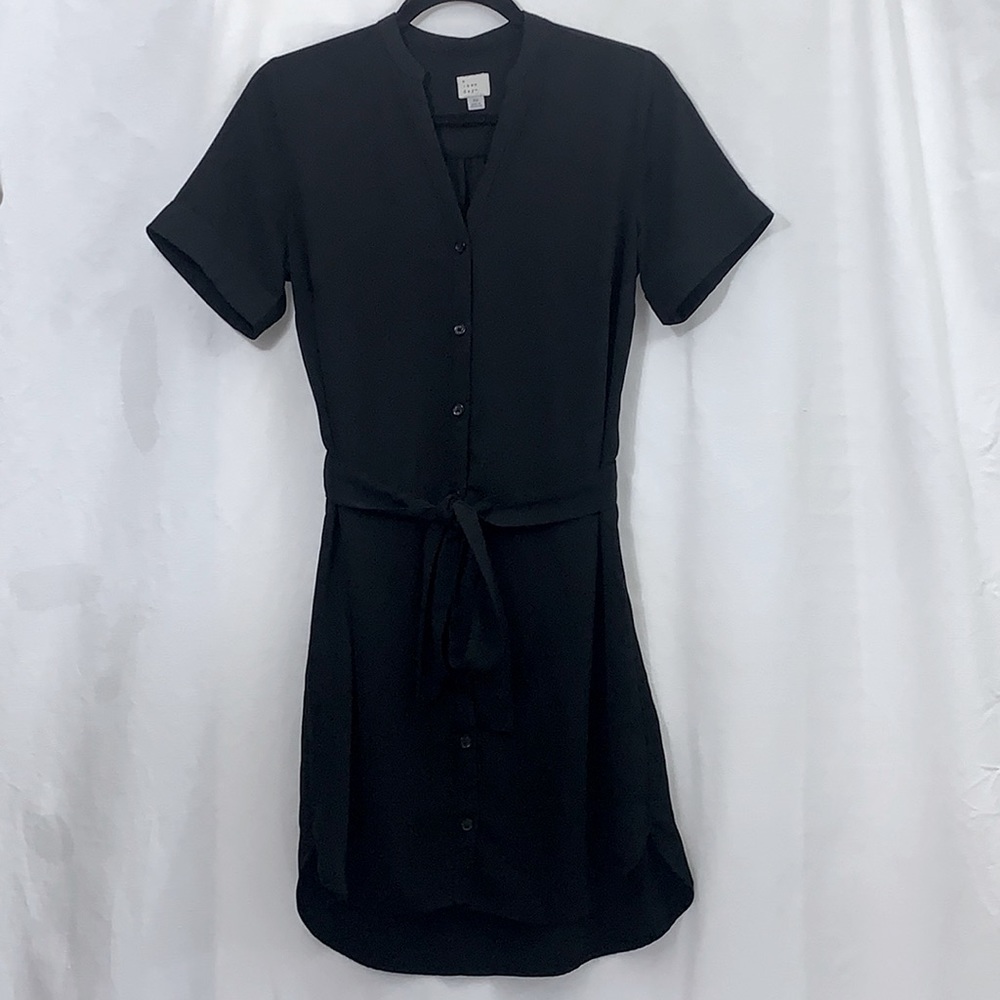A New Day Black Button-down Dress XS